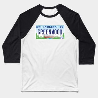 Greenwood Indiana License Plate Baseball T-Shirt